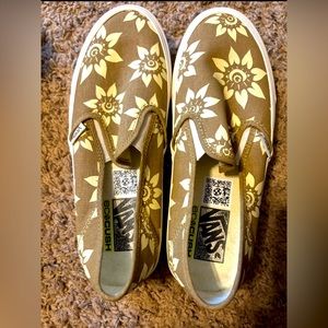 VANS Old Skool Mustard trippy floral mustard